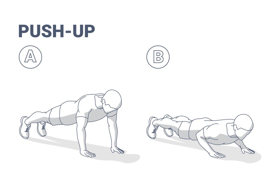 Le mouvement de pompe (push-up en anglais)